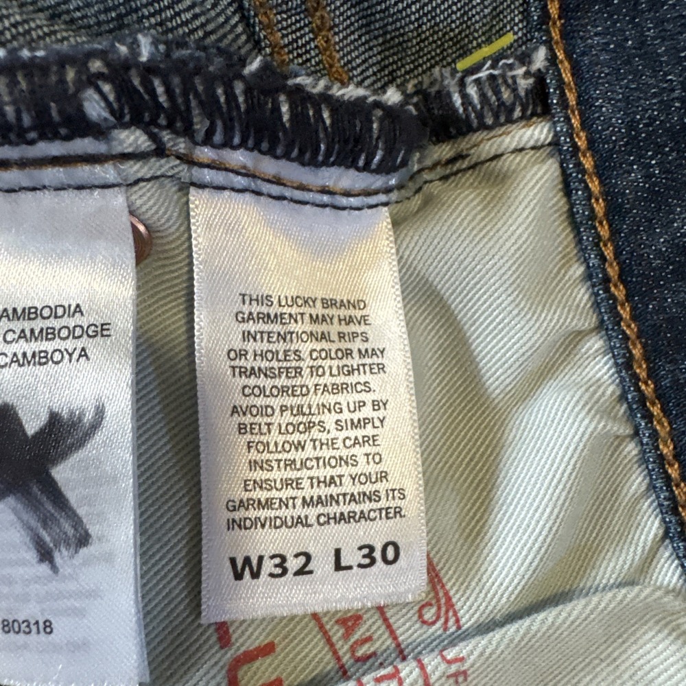 New Lucky Brand 363 Vintage Straight Jeans Mens 32x30 Blue Med Wash Denim Pants - Picture 7 of 16